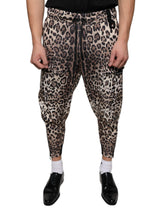 Dolce & Gabbana Brown Leopard Polyester Jogger Pants -   -  Dolce & Gabbana.